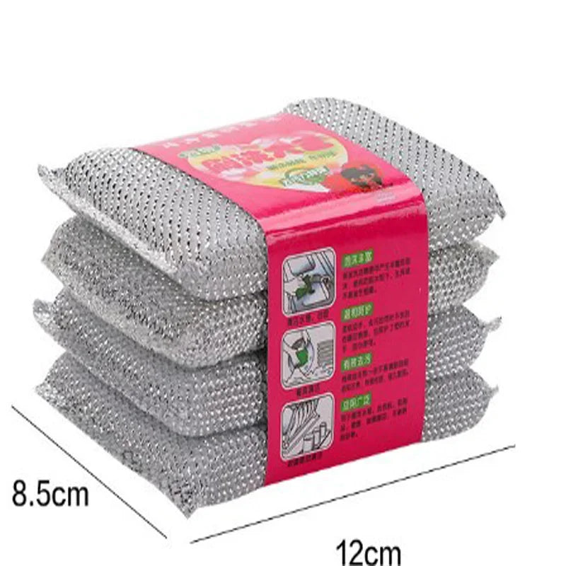 4pcs, Kitchen Dishwashing Sponge, Does Not Hurt Pot Brush Pot Artifact, Household Scratch-free Cleaning Sponge Wipe Peaceful Pleasures Health and Wellness
