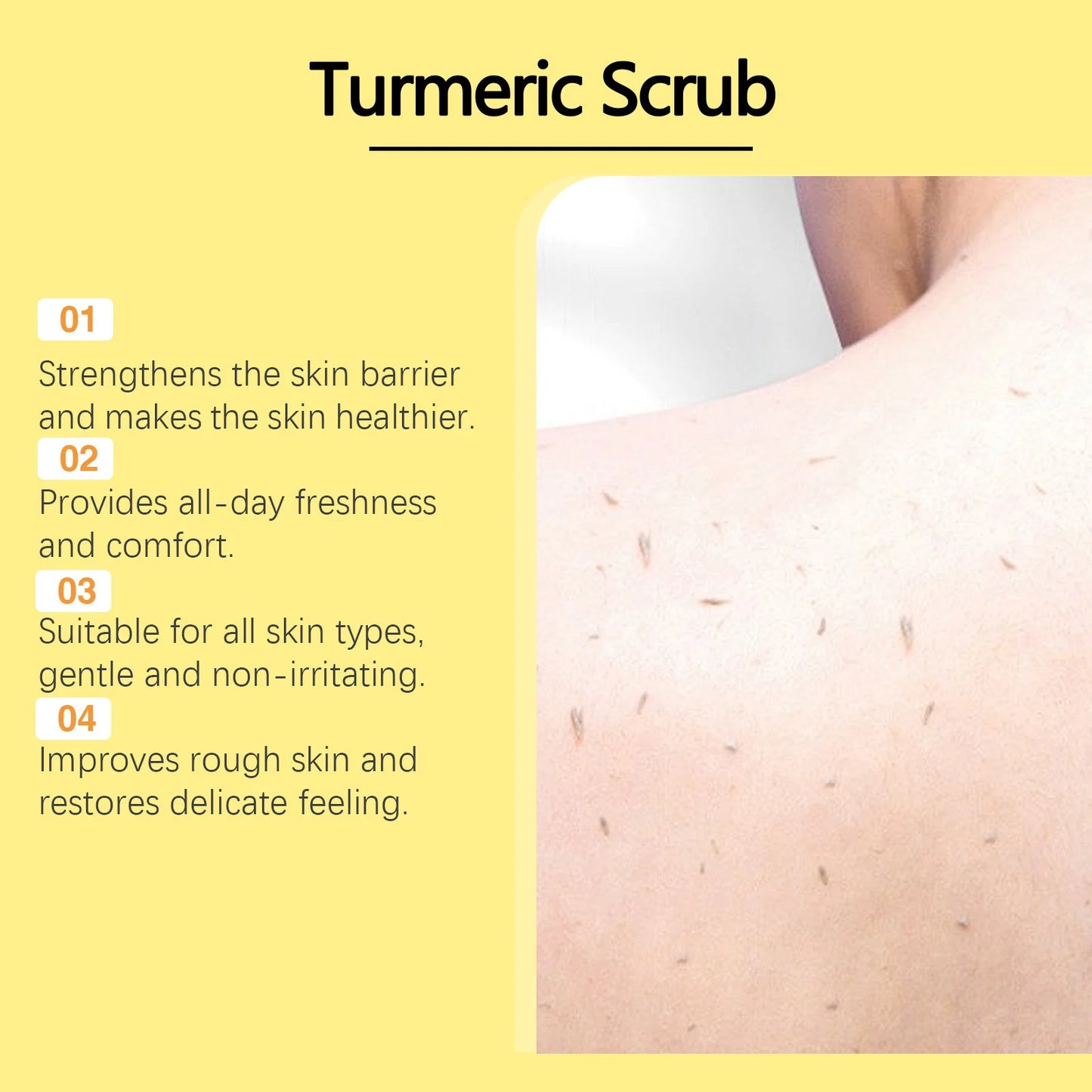 Turmeric Exfoliating Body Scrub Brightening Deeply Cleansing Dead Skin Removal Improve Dullness Refreshing Smoothing Body Scrub Peaceful Pleasures Health and Wellness