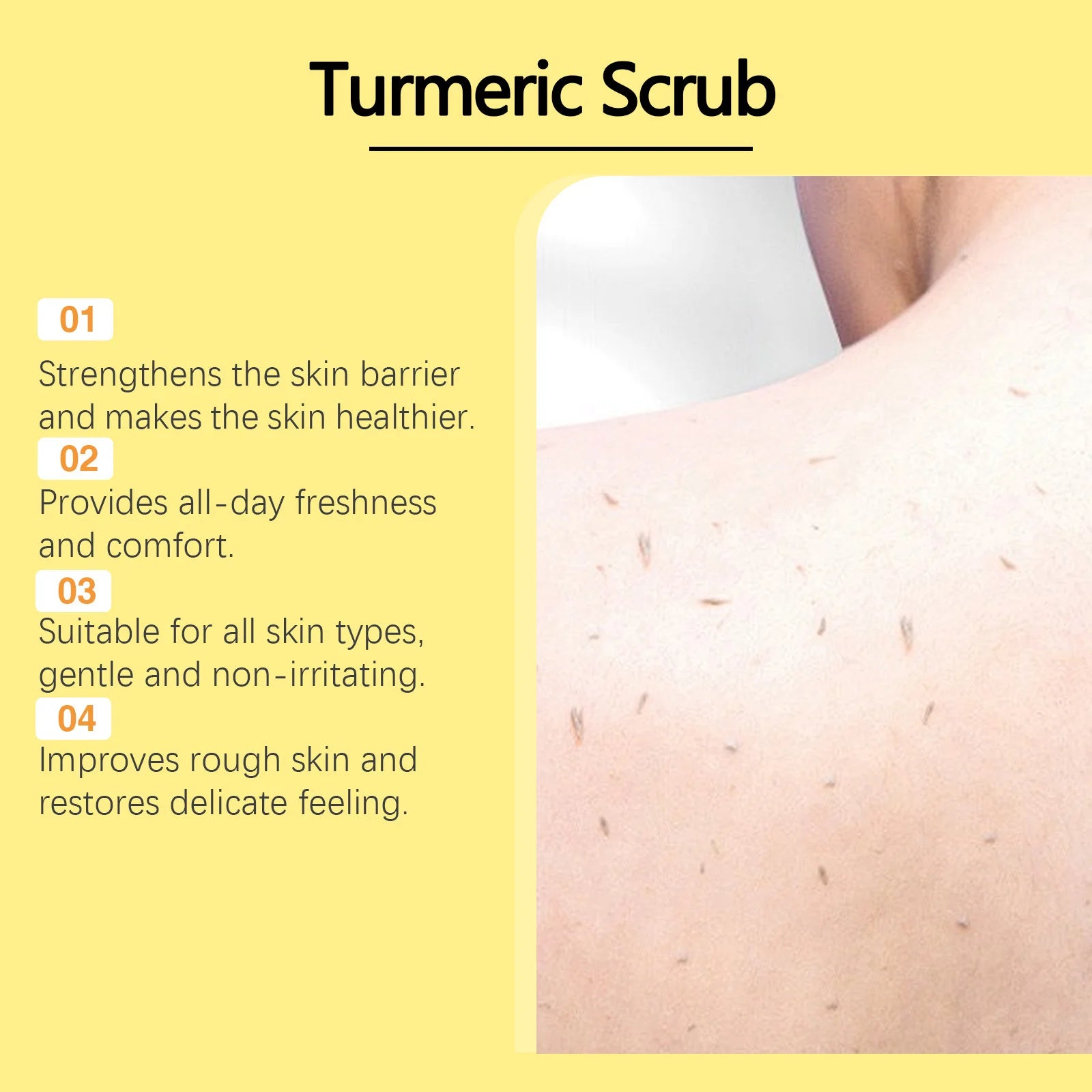 Turmeric Exfoliating Body Scrub Brightening Deeply Cleansing Dead Skin Removal Improve Dullness Refreshing Smoothing Body Scrub Peaceful Pleasures Health and Wellness