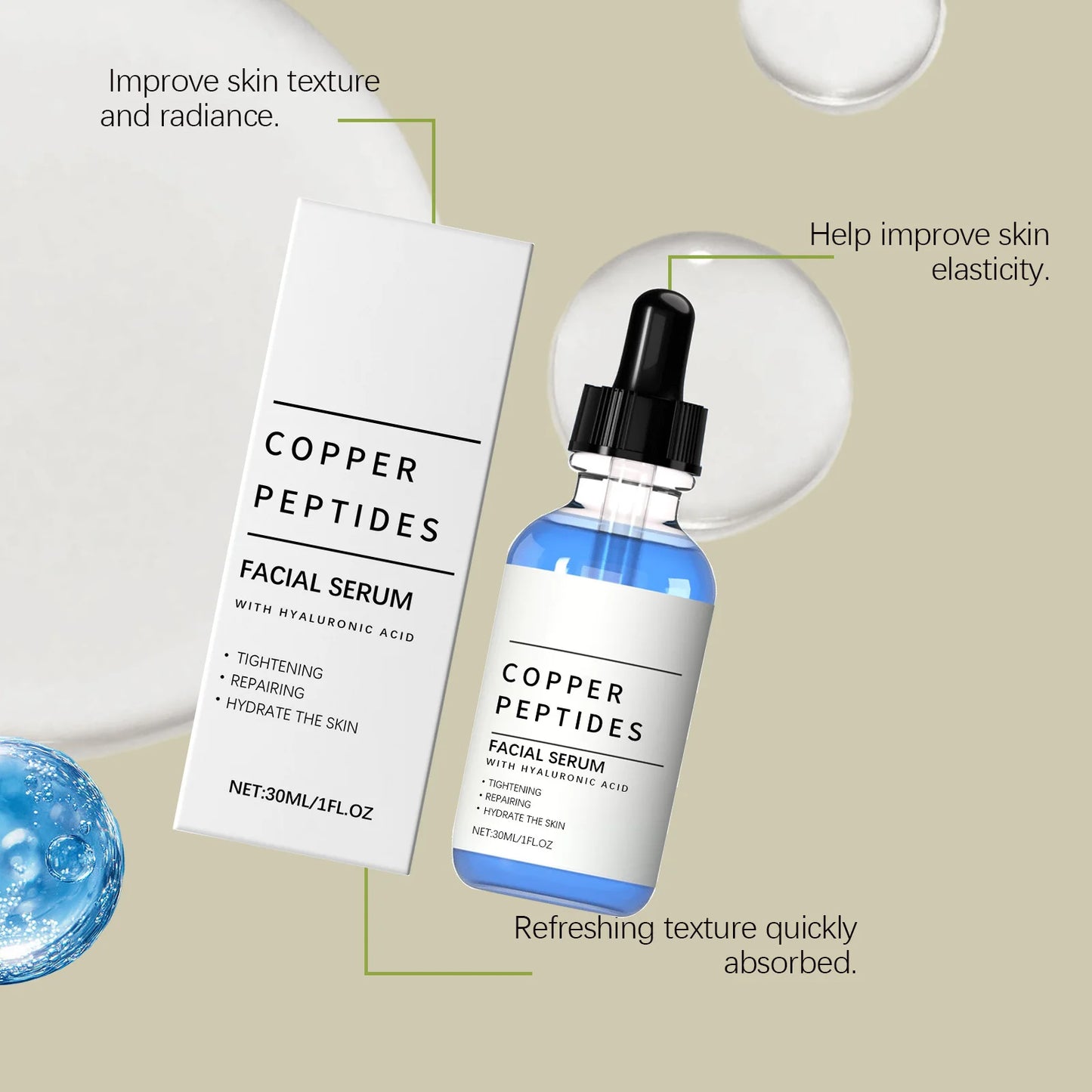 Copper Peptide Face Serum – Anti-Aging, Firming & Hydration