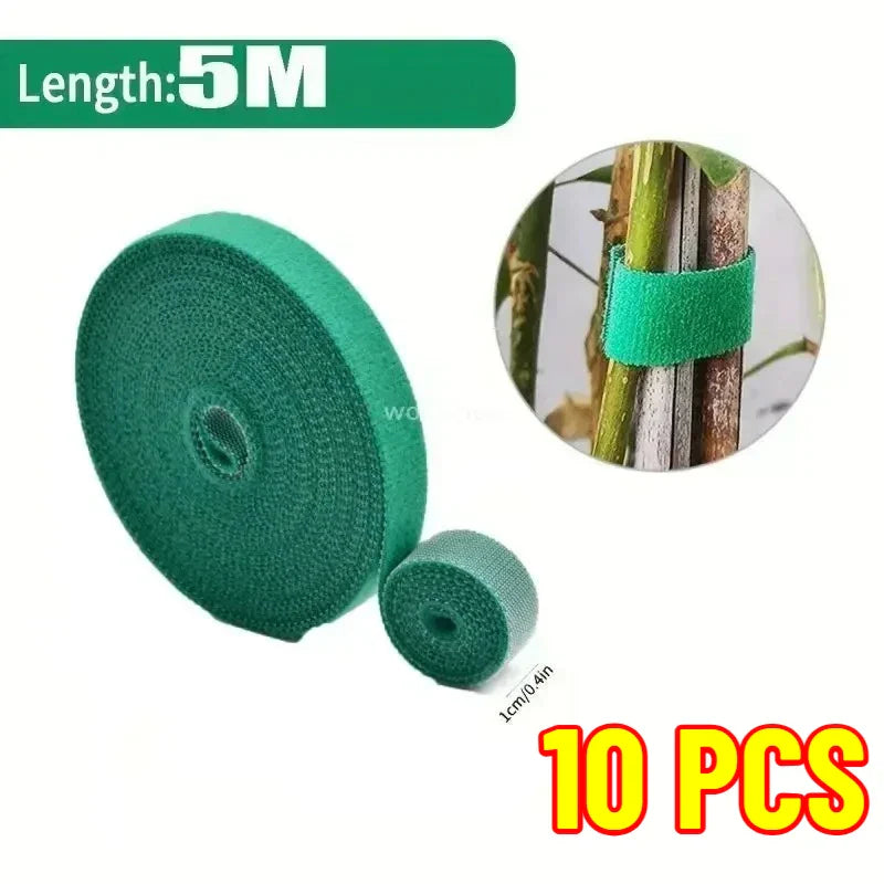 Self-Adhesive Nylon Plant Ties | Reusable Hook & Loop Garden Tape