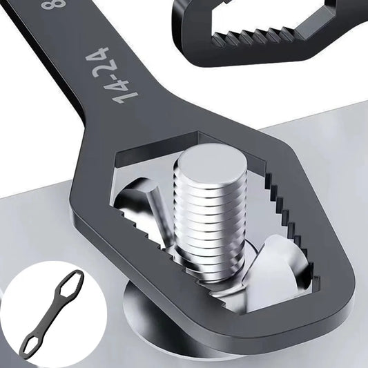 Double-Head Self-Tightening Universal Wrench 8-24mm Spanner Universal Spanner Wrench Peaceful Pleasures Health and Wellness