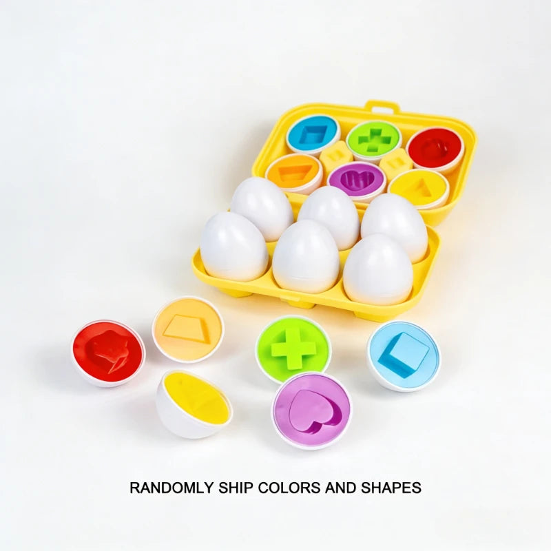 Color & Shape Matching Egg Toys for Toddlers | 6/12pcs Set