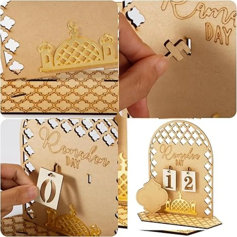 Eid Mubarak Wooden Ramadan Countdown Calendar – DIY Gift 2026