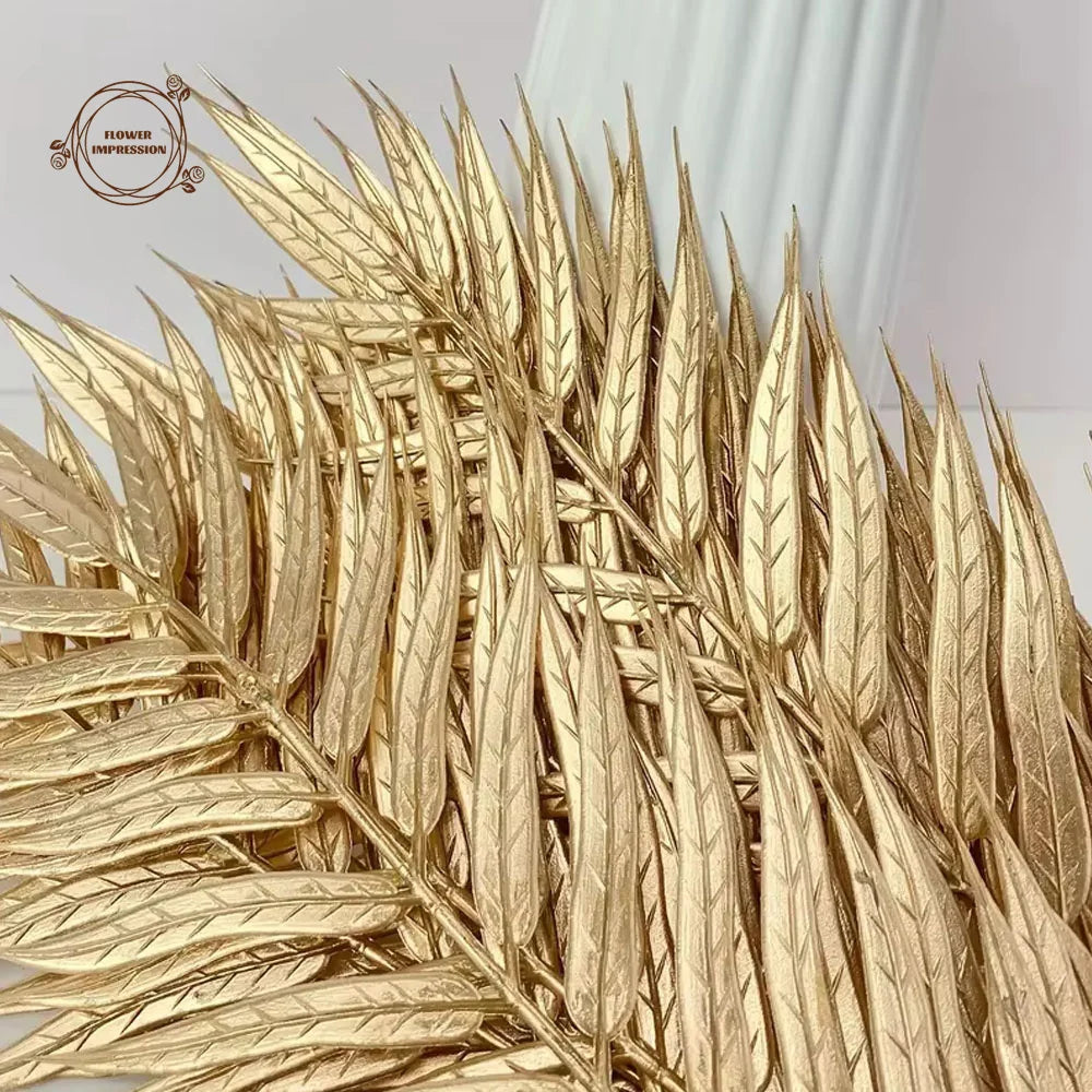 Golden Artificial Palm Leaves – Wedding, Sukkot & Holiday Decor