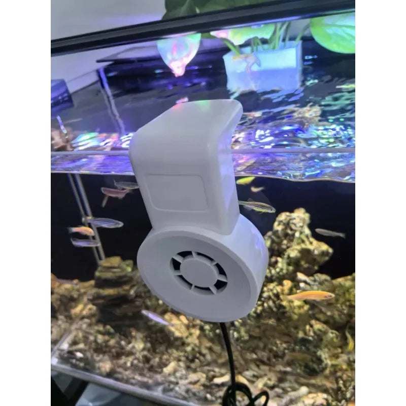 Silent Mini USB Aquarium Cooling Fan with External Temperature Controller, Reptile Terrarium Cooling System Gadget for Stable Peaceful Pleasures Health and Wellness White fan usb