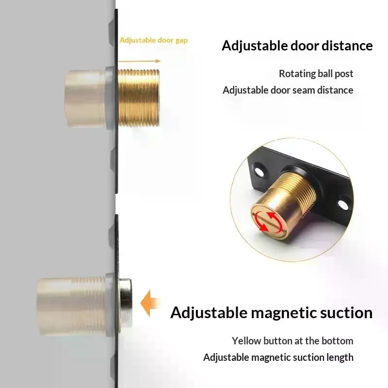 Invisible Magnetic Door Catch – Adjustable Strong Door Stopper Magnetic Door Catch Peaceful Pleasures Health and Wellness