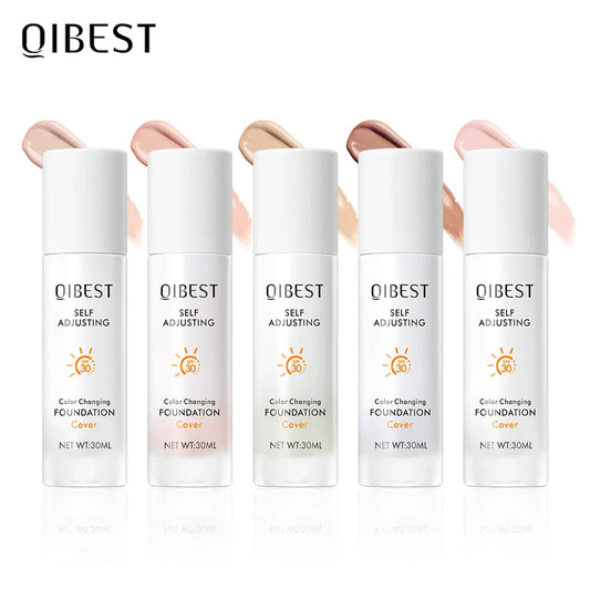 QIBEST Color Changing Foundation SPF 30+ | Hydrating Long Wear Color Changing Foundation Oasis Select
