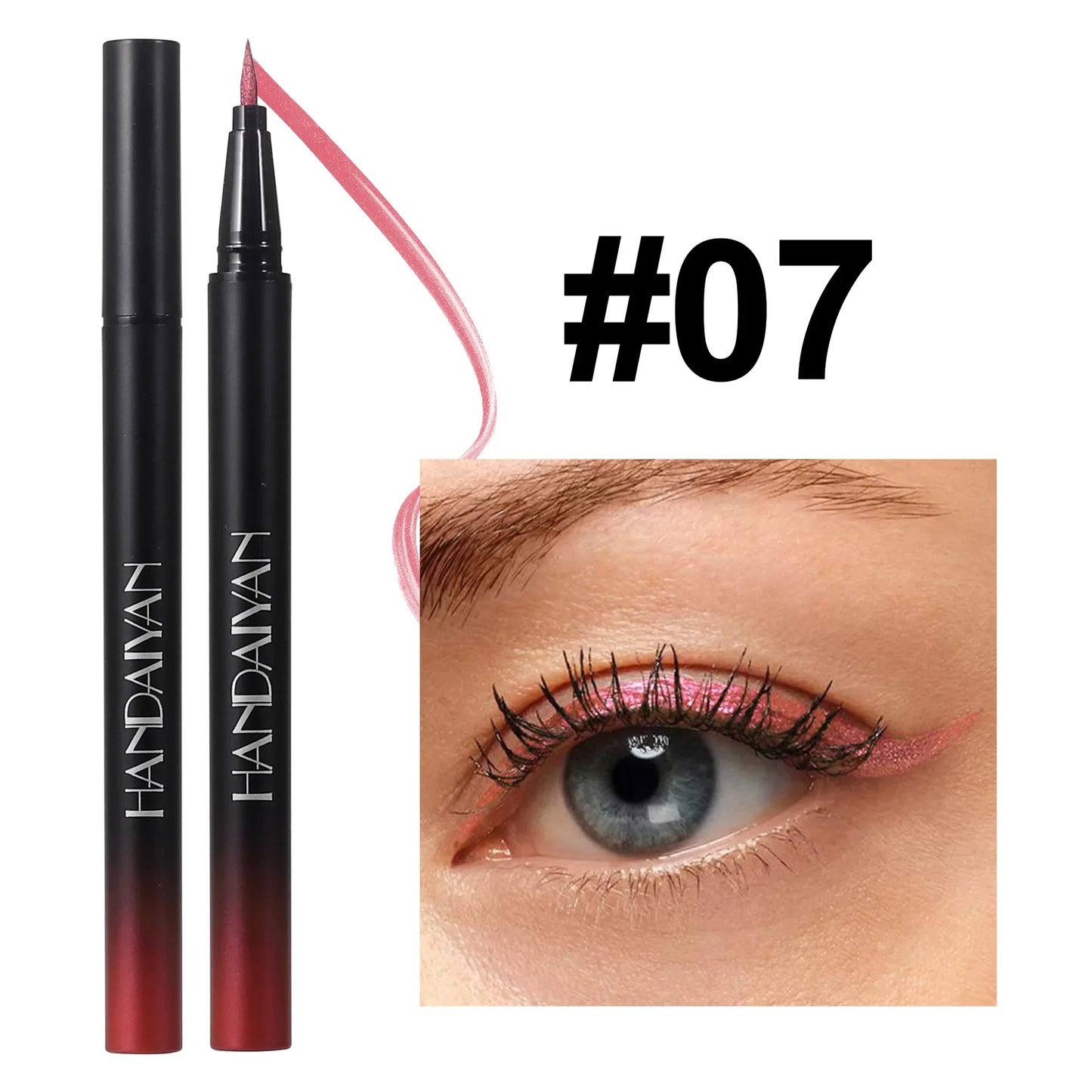 Handaiyan Metallic Glitter Liquid Eyeliner – Waterproof, 10 Colors