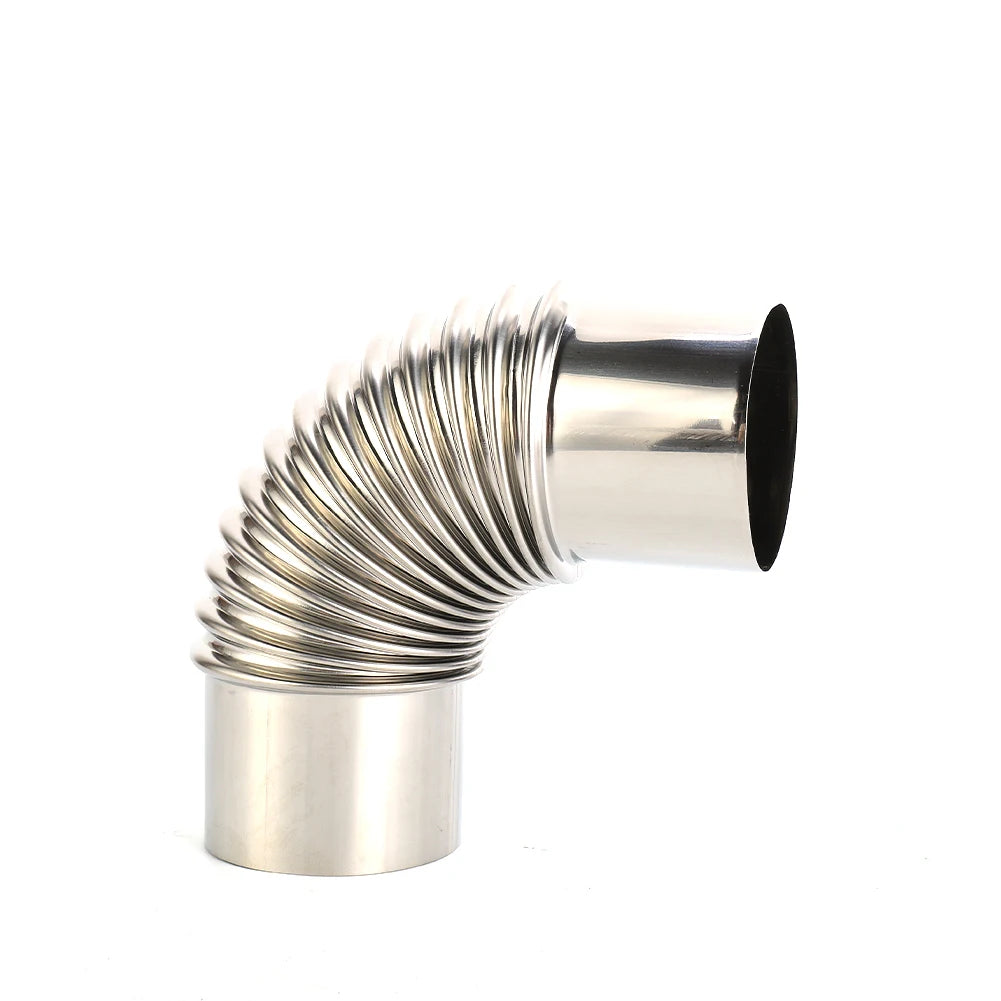 90-degree Stove Pipe Elbow Tube Fitting Connector 60 70 Stainless