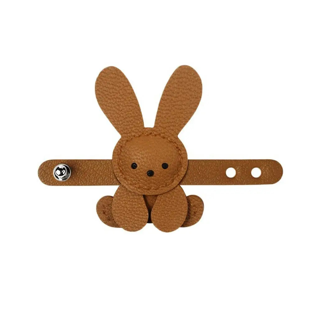 New Little White Rabbit Bags Charm Cute White Pendant Bag Decoration Accessory Handmade Adjustable Cute Bunny Bags Pendant Decor Peaceful Pleasures Health and Wellness Brown