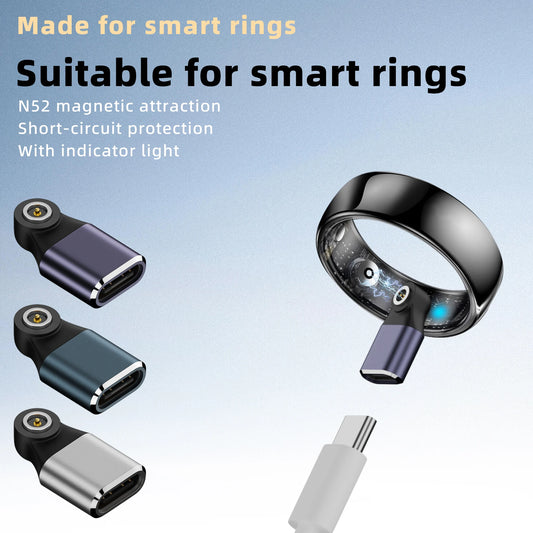 Magnetic Type-C Smart Ring Charging Adapter | Flat Connector Peaceful Pleasures Health and Wellness