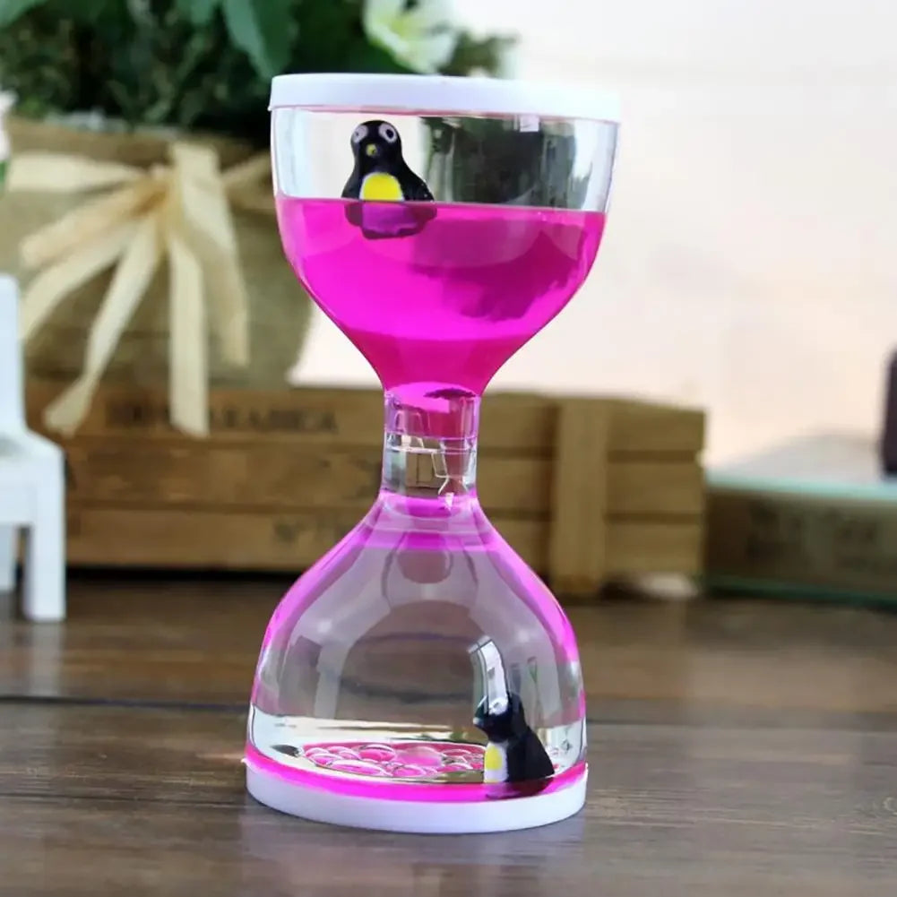 Creativity Oil Drop Hourglass Craft Ornament with Animal Large Cup Drop Funnel Dynamic Oil Leakage Toy Gift Student Shop Gifts Peaceful Pleasures Health and Wellness