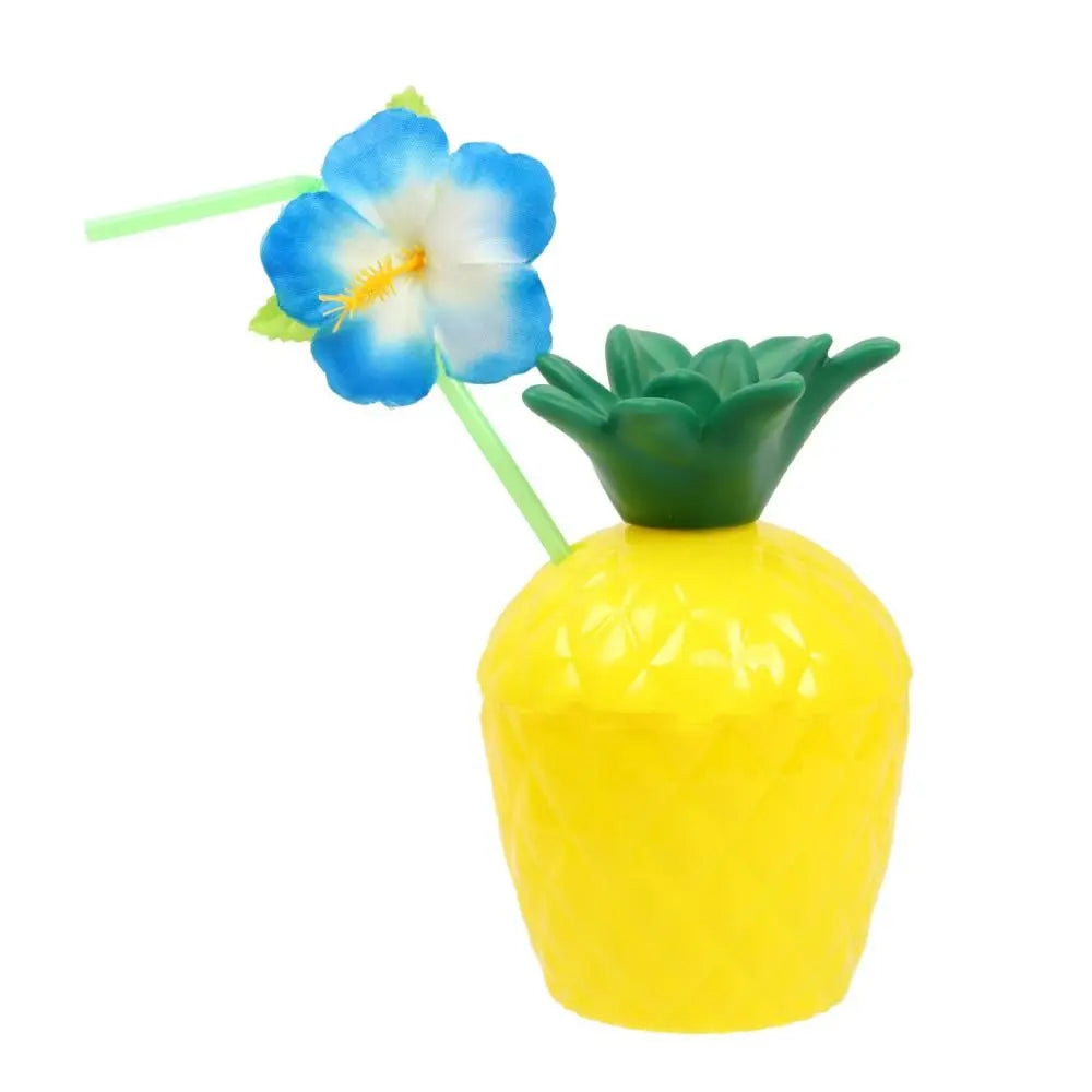 Lovely Cartoon Fruit Straw Cup Strawberry Pineapple Food Grade Plastic Drinkware Tea Milk Juice Multicolor Fruit Cup Summer Peaceful Pleasures Health and Wellness yellow-pineapple <0.25L