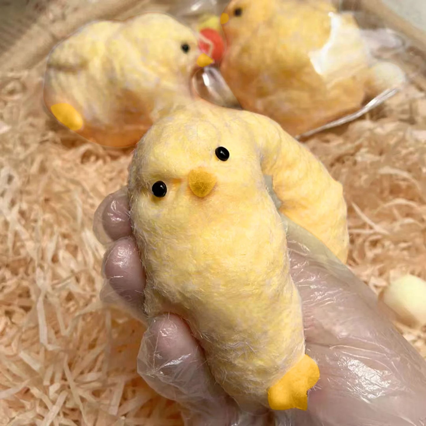 Handmade Yellow Big Chicken Plush Silicone Squishy Pinching Toys Cute Hen Chicks Taba Squeezing Gift Toy Cute Squishy Chick Peaceful Pleasures Health and Wellness