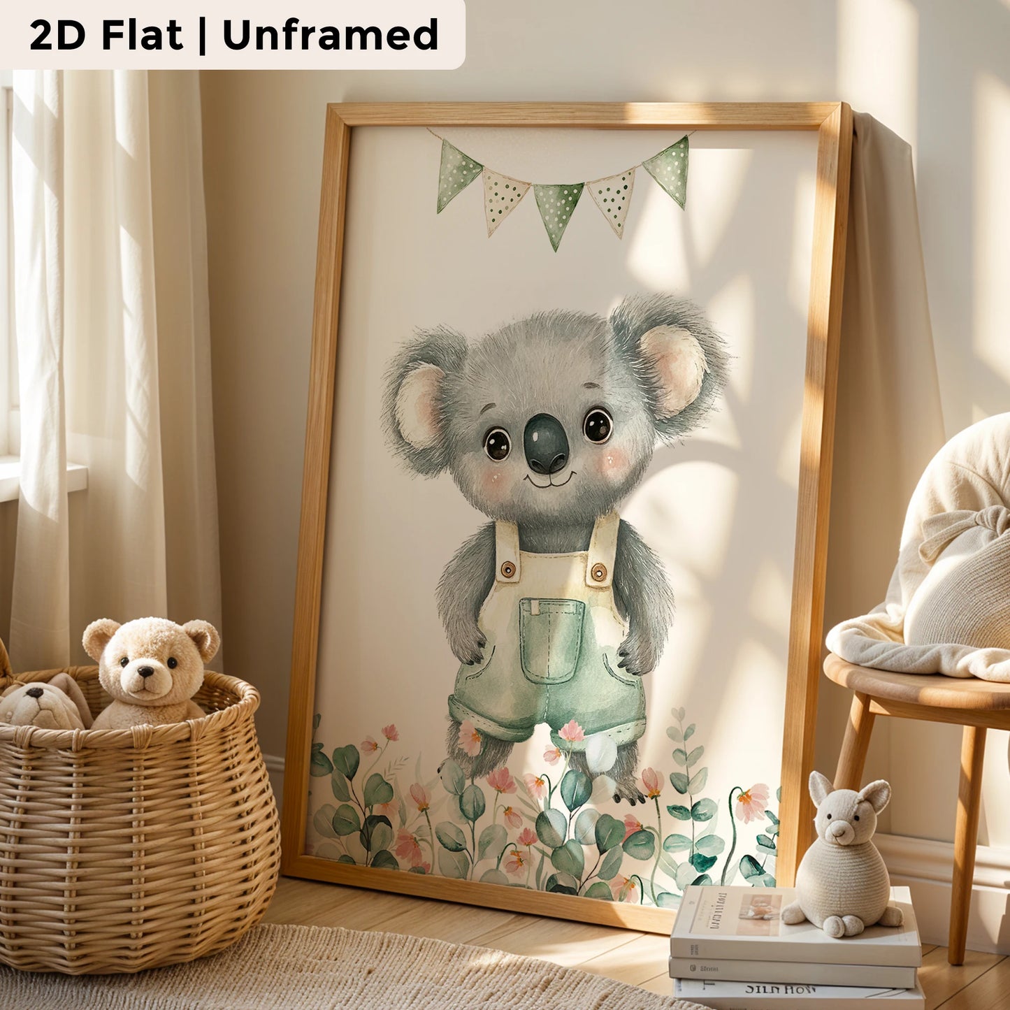 3-Piece Cartoon Koala Canvas Wall Art | Kids Room Home Decor