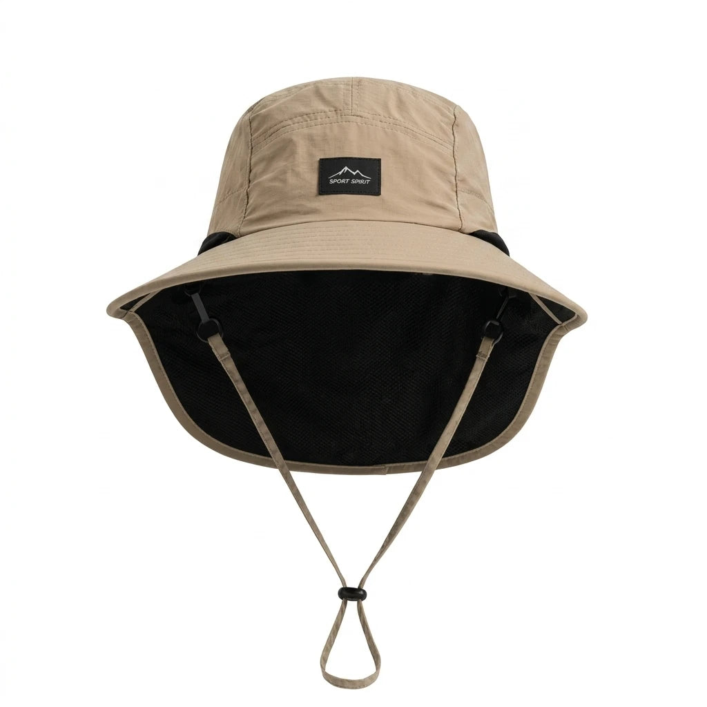 UPF50+ Sun Protect Hat Wide Brim UV Blocking for Outdoor Activities Peaceful Pleasures Health and Wellness Khaki