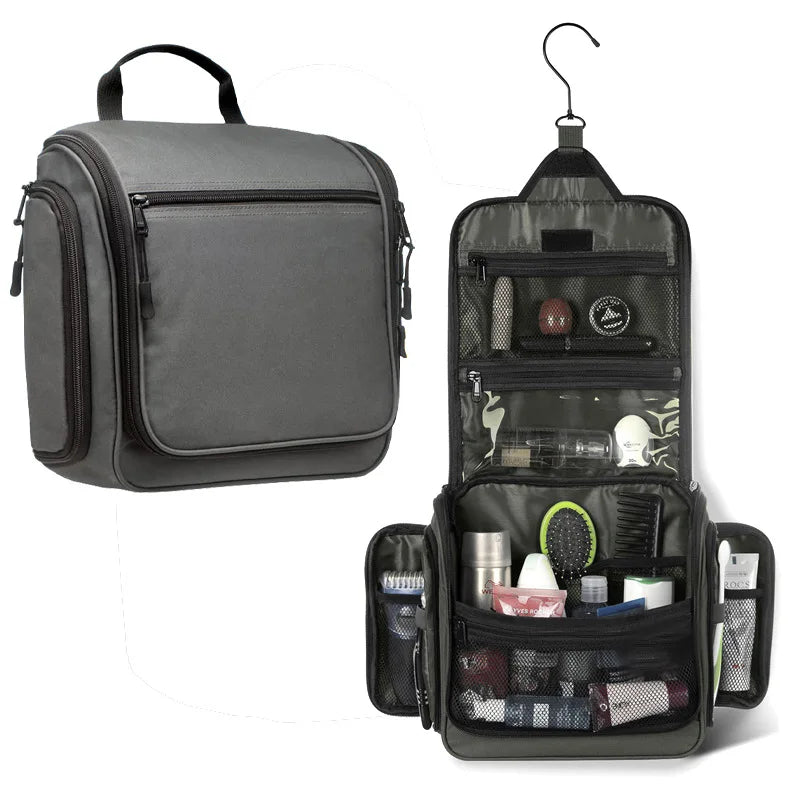 New large-capacity waterproof toiletry storage bag with hook, portable cosmetic bag, wet and dry separation travel toiletry bag Peaceful Pleasures Health and Wellness