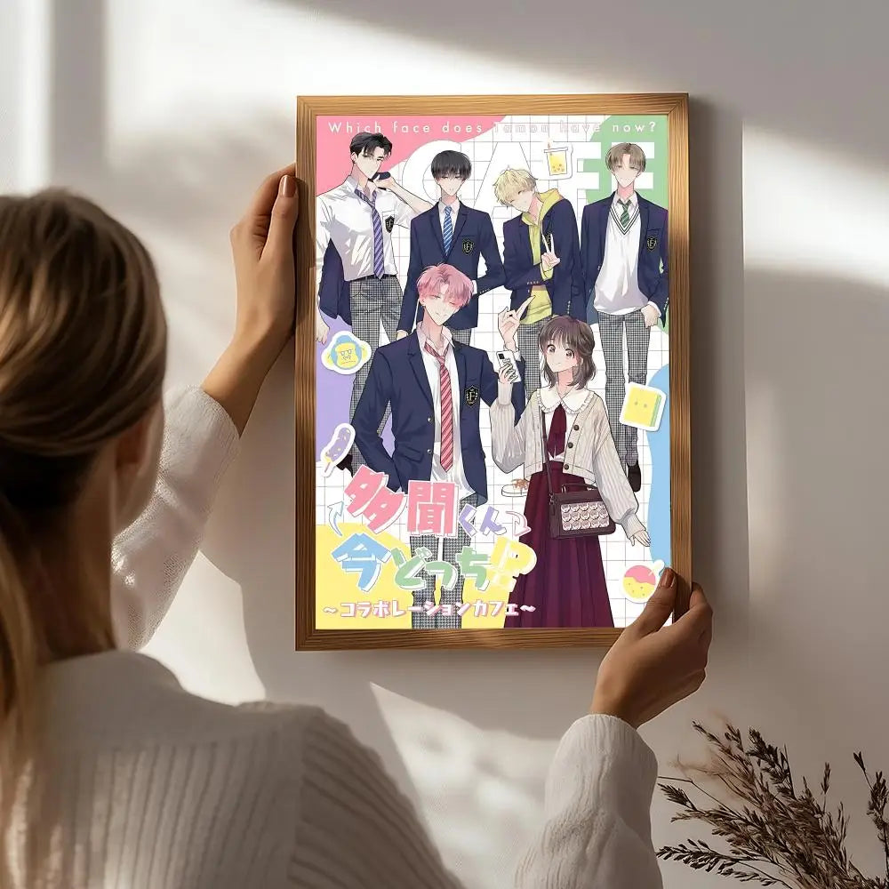 Tamon-kun Ima Dotchi Tamon's B-Side Poster HD Self Adhesive Waterproof Wall Art Ideal for Home Office Dorm Bedroom Great Gift Peaceful Pleasures Health and Wellness White6 21X30cmNoframe
