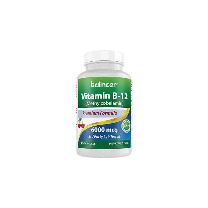 Vitamin B12 Supplement -Benefits Brain & Heart Function, Supports Memory, Learning, Helps Boost Natural Energy Peaceful Pleasures Health and Wellness 30 count-1 bottle
