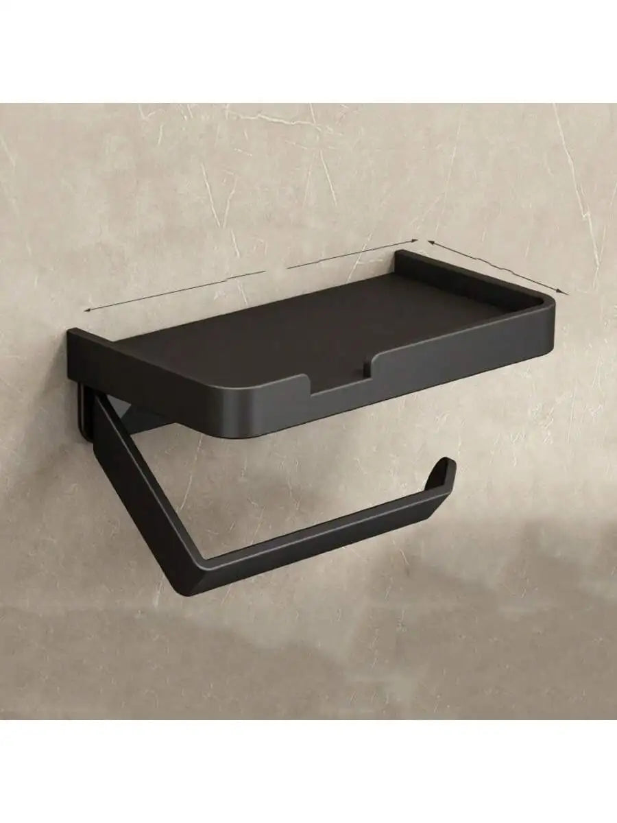 Toilet Paper Holder – Adhesive or Screw Wall Mount, Stainless Steel
