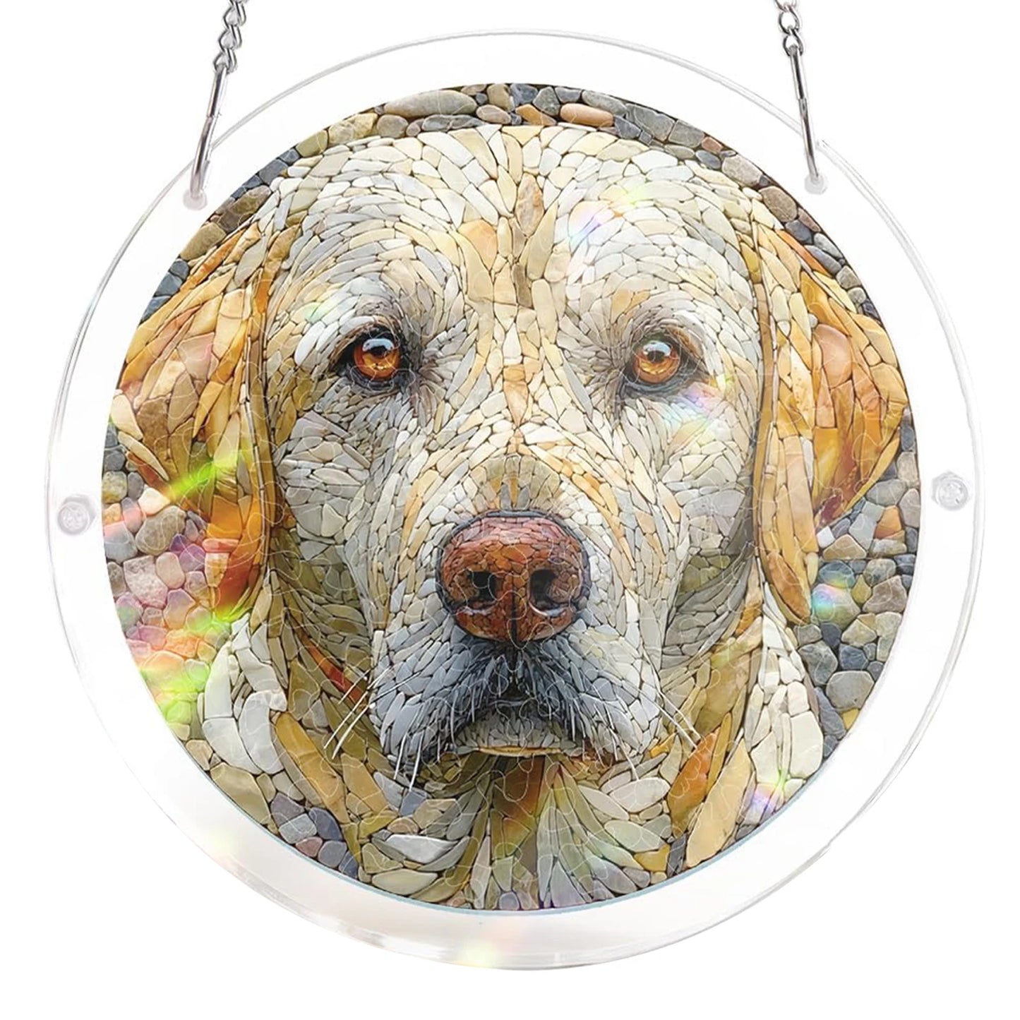 Animal Acrylic Jigsaw Puzzle Suncatcher Window Hanging Crafts DIY Puzzle Suncatcher Home Decor for Apartment Living Room Bedroom Peaceful Pleasures Health and Wellness Style 5 L-22cm