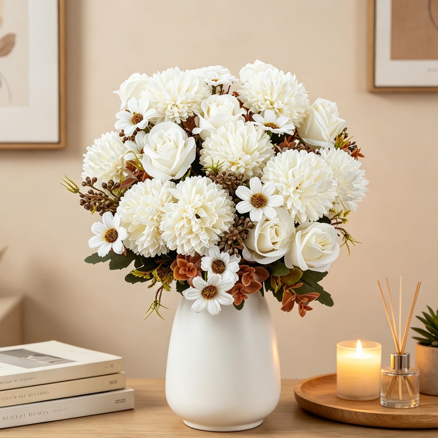 Artificial Silk Rose Bouquet – Wedding & Home Decor