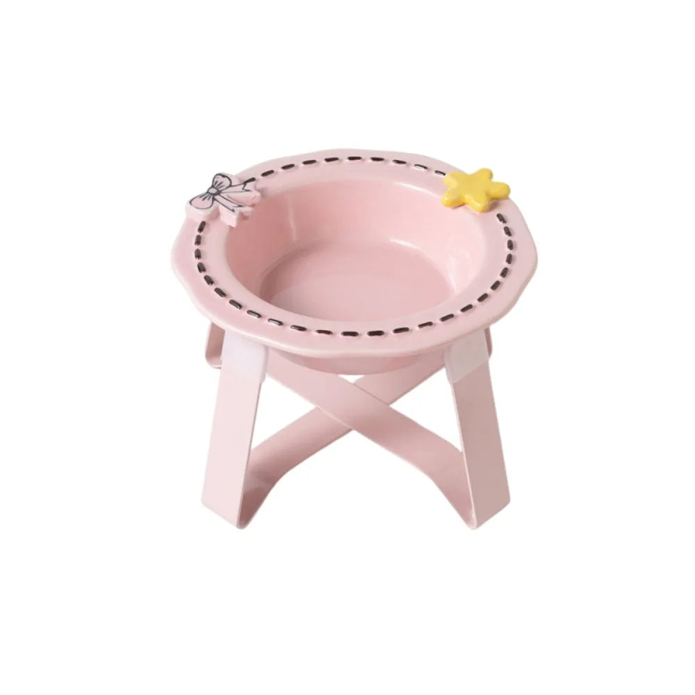 Elevated Ceramic Cat Bowl with Stand – Anti-Slip Feeding Station