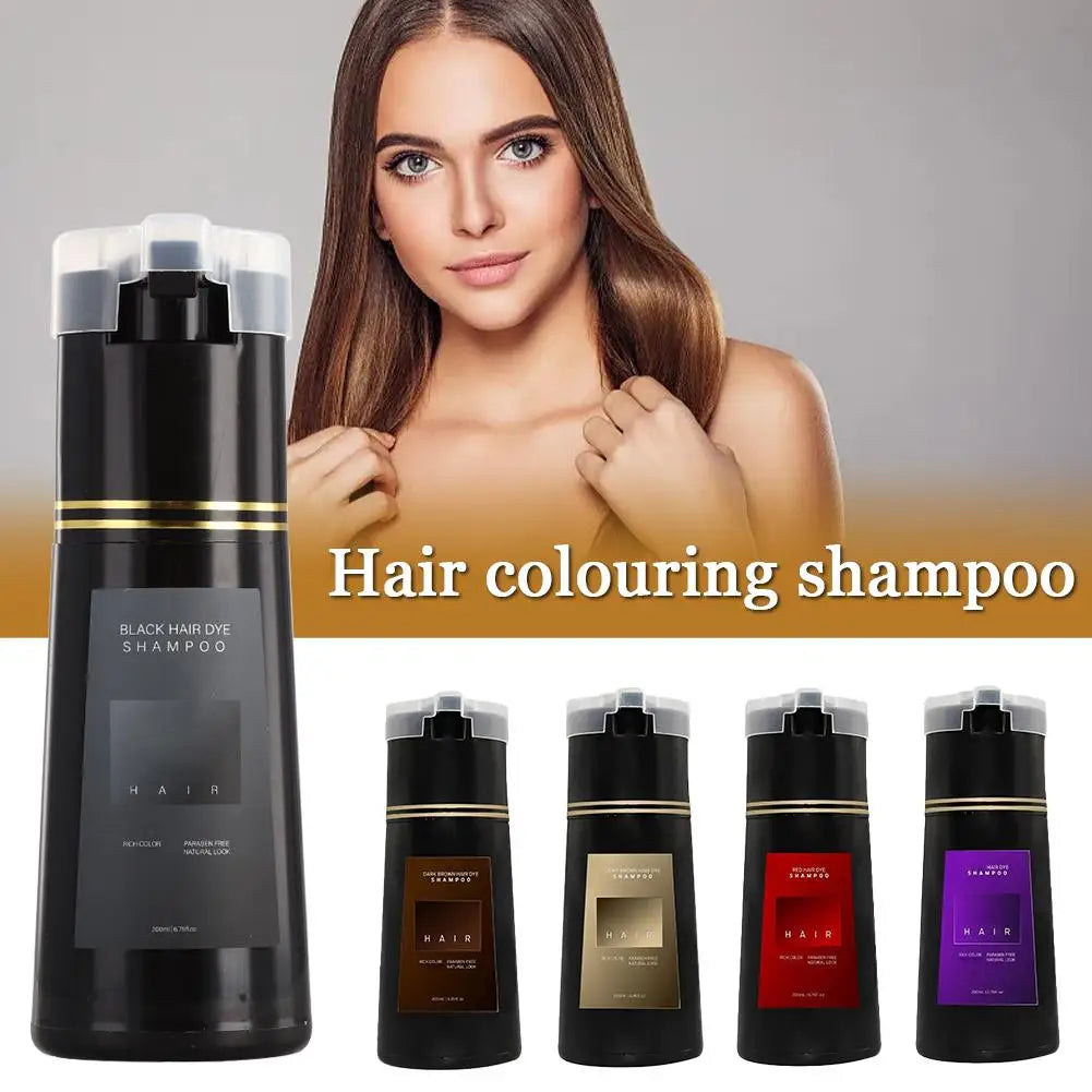 Nova Instant Hair Color Shampoo for Gray Hair — 5 Shades, Botanical Formula | 200ml Peaceful Pleasures Health and Wellness