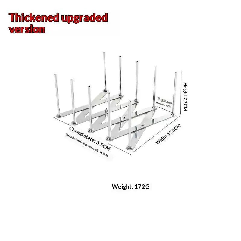 Stainless Steel Foldable Dish Rack & Drainer | Cup Holder