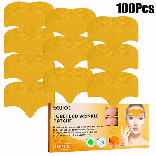 EELHOE 10-100pcs Forehead Wrinkle Patches Anti Wrinkles Facial Patches Natural Forehead Line Removal Gel Patch Face Skin Patch Peaceful Pleasures Health and Wellness 100PCS