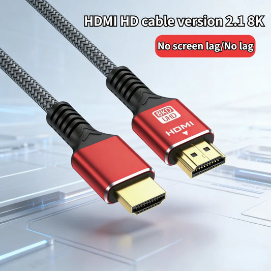 HDMI-compatible Cable 8K60HZ 48Gbps HDTV2.1V 4K 120HZ 3D TV Computer Monitor Projector PS Game Console Audio And Video PC Laptop Peaceful Pleasures Health and Wellness