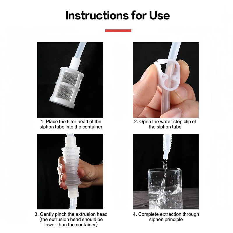 2M/2.5M Semi-automatic Home Brew Syphon Pack For Wine Making Hand Knead Siphon Filter Food Grade Tube For Homebrew Peaceful Pleasures Health and Wellness