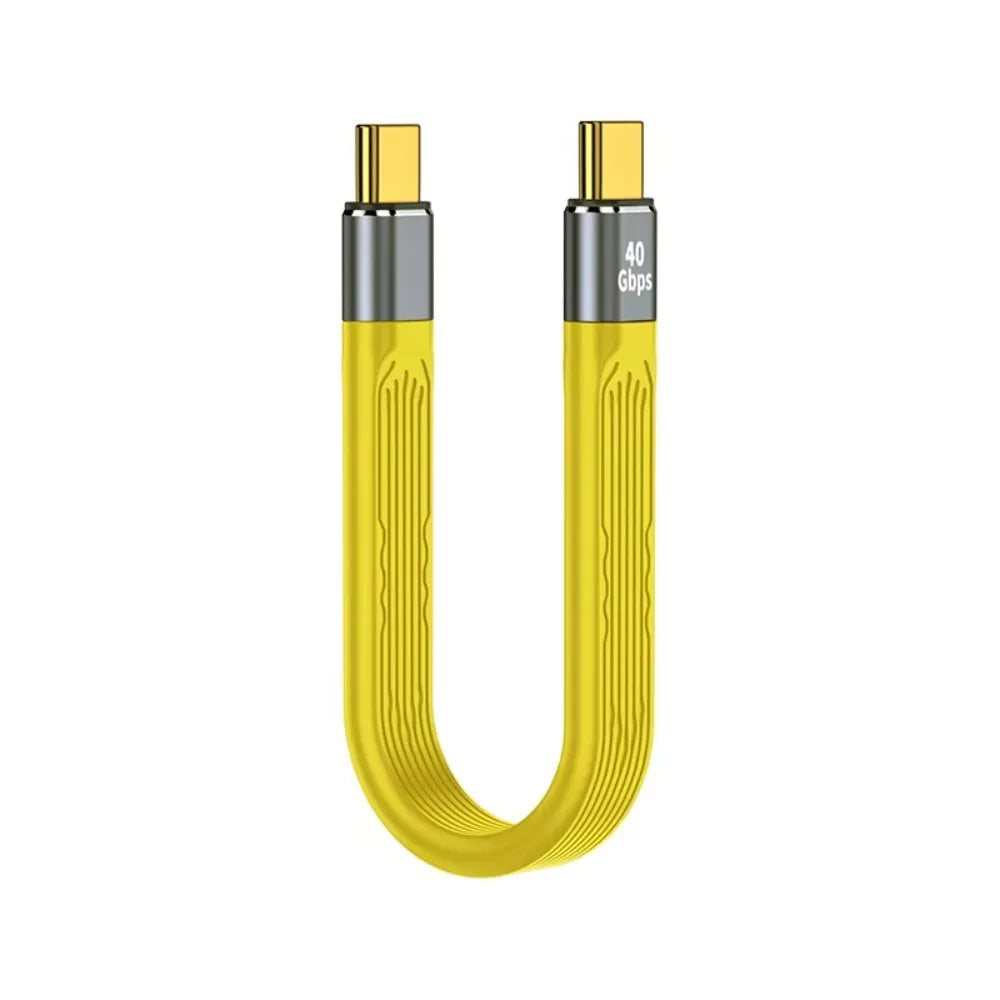 Type C to C Fast Charging Wire 10Gbps/40Gbps USB Fast Charging Cable Male to Male/Female Soft PD Charging Wire Peaceful Pleasures Health and Wellness C to C 40Gbps