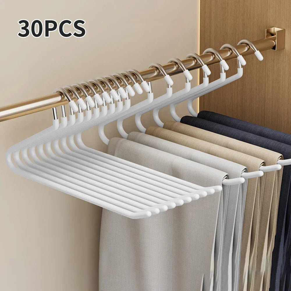 30-Pack Goose-Shaped Anti-Slip Pants Hangers & Wardrobe Clips