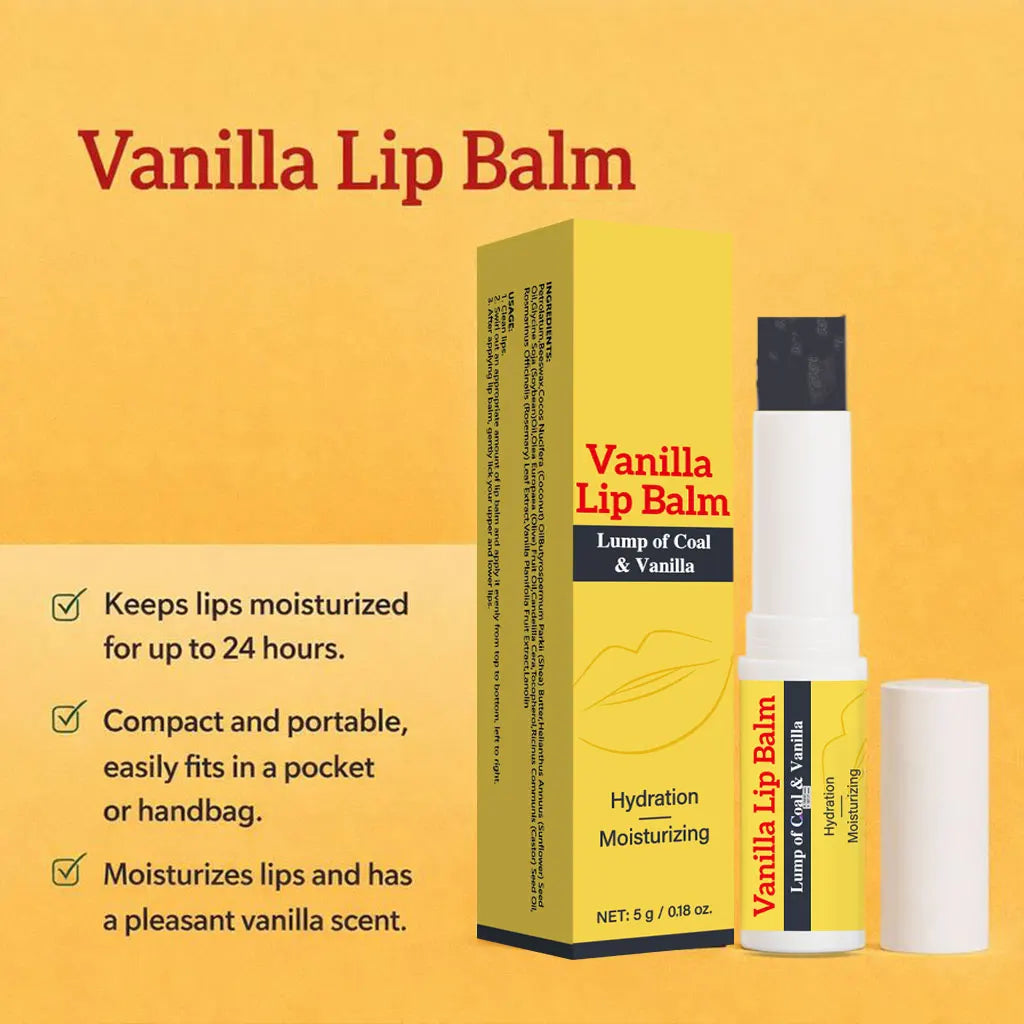 Vanilla Lip Balm Moisturizing Nourishing Lip Care Glossy Soft Natural Pink Lip Color Hydrating Vanilla Scent Lip Balm for Unisex Peaceful Pleasures Health and Wellness