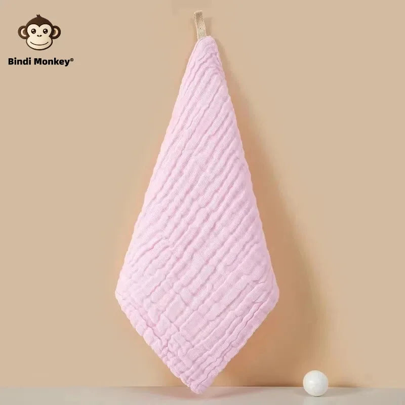 5 pieces of small square towel Soft and comfortable absorbent children's towel Green spring square kindergarten hand towel face Peaceful Pleasures Health and Wellness
