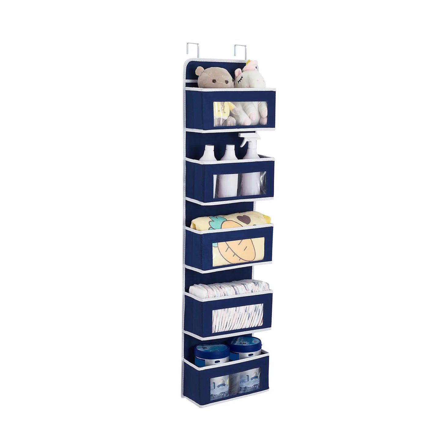 Over the Door Hanging Organizer – 1–5 Pockets, Wall Mount