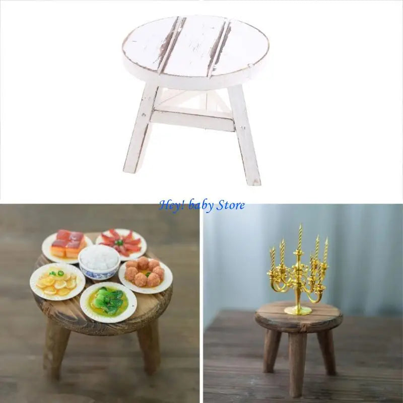 Newborn Baby Photography Mini Wooden Stool Prop | Photo Decor