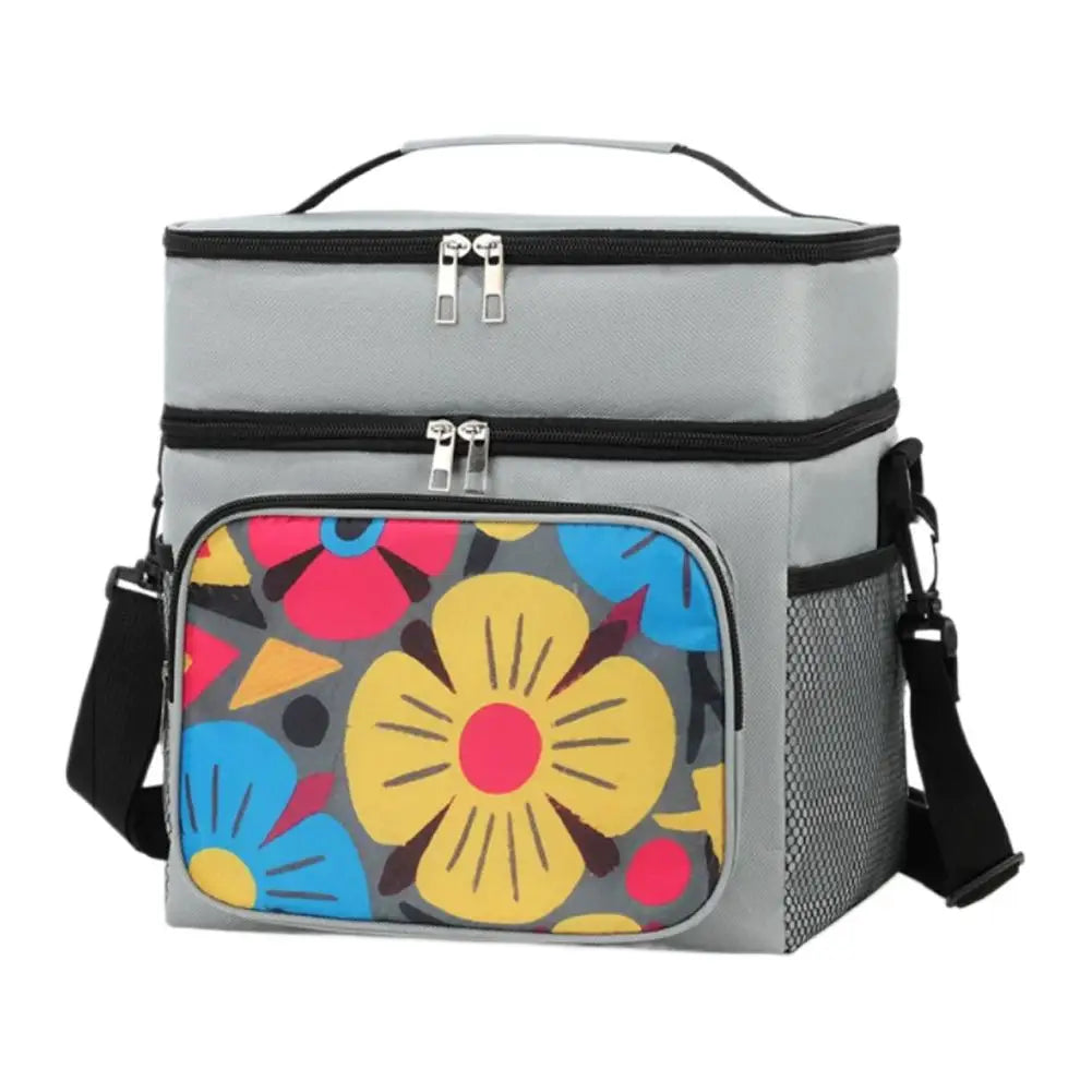 Large Insulated Cooler Tote Bag | Double-Layer Picnic Bag