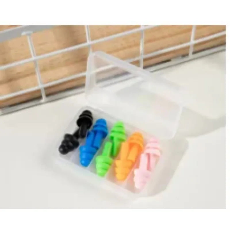 5Pairs Soft Silicone Earplugs Anti-Noise Waterproof Diving Ear Clips for Swimming Protection Adult & Child Swimmers Peaceful Pleasures Health and Wellness mixcolor