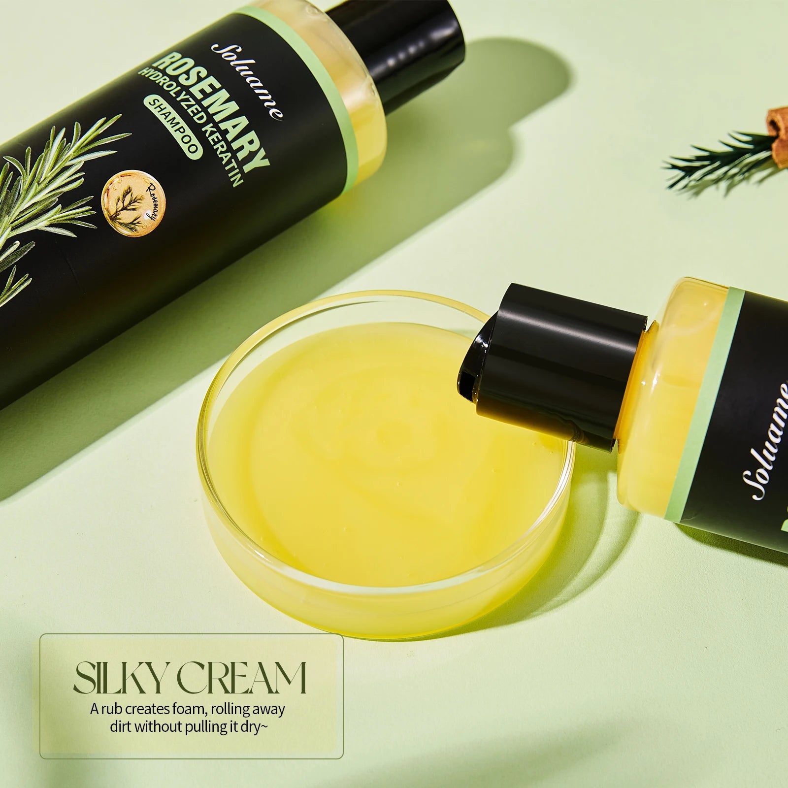 Rosemary Shampoo for Dry Hair Treatment with Keratin Peaceful Pleasures Health and Wellness