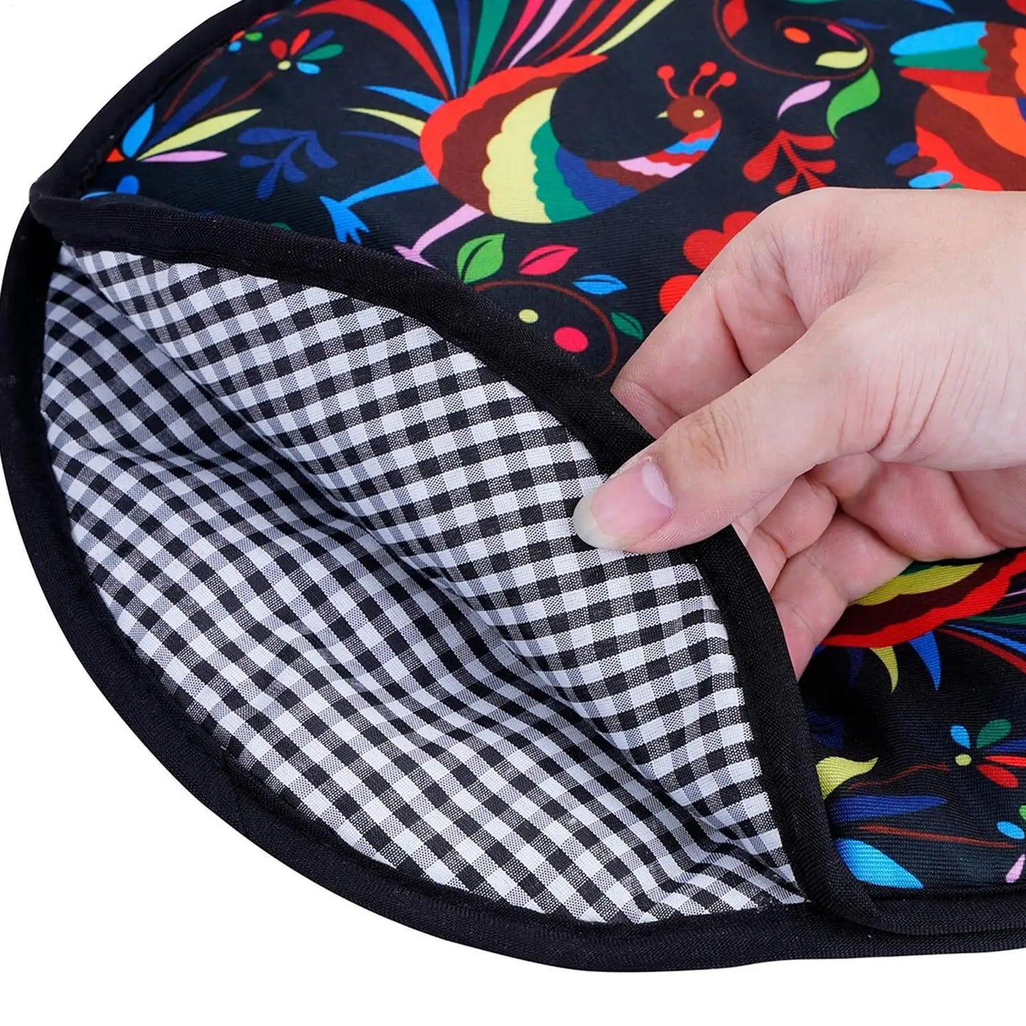 12Inch Microwaveable Tortilla Warmer 1PC Thermal Fabric Holder for Naan Bread, Pizza, Taco, Home Party & Family Meals Peaceful Pleasures Health and Wellness
