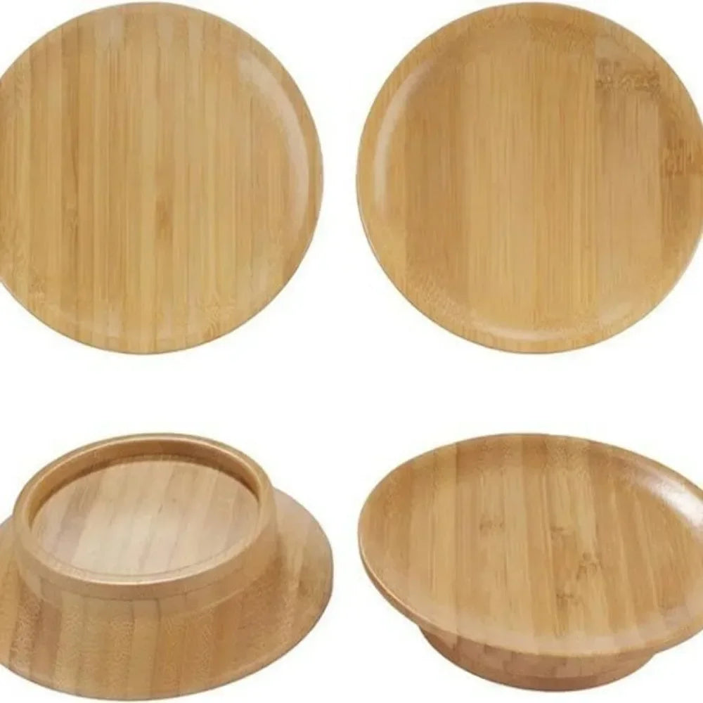Reusable Bamboo Cup Lid for Red Wine and Food Platters Packaging with Splash-proof Function Bamboo Cup Lid Coasters 10.16*7cm Peaceful Pleasures Health and Wellness