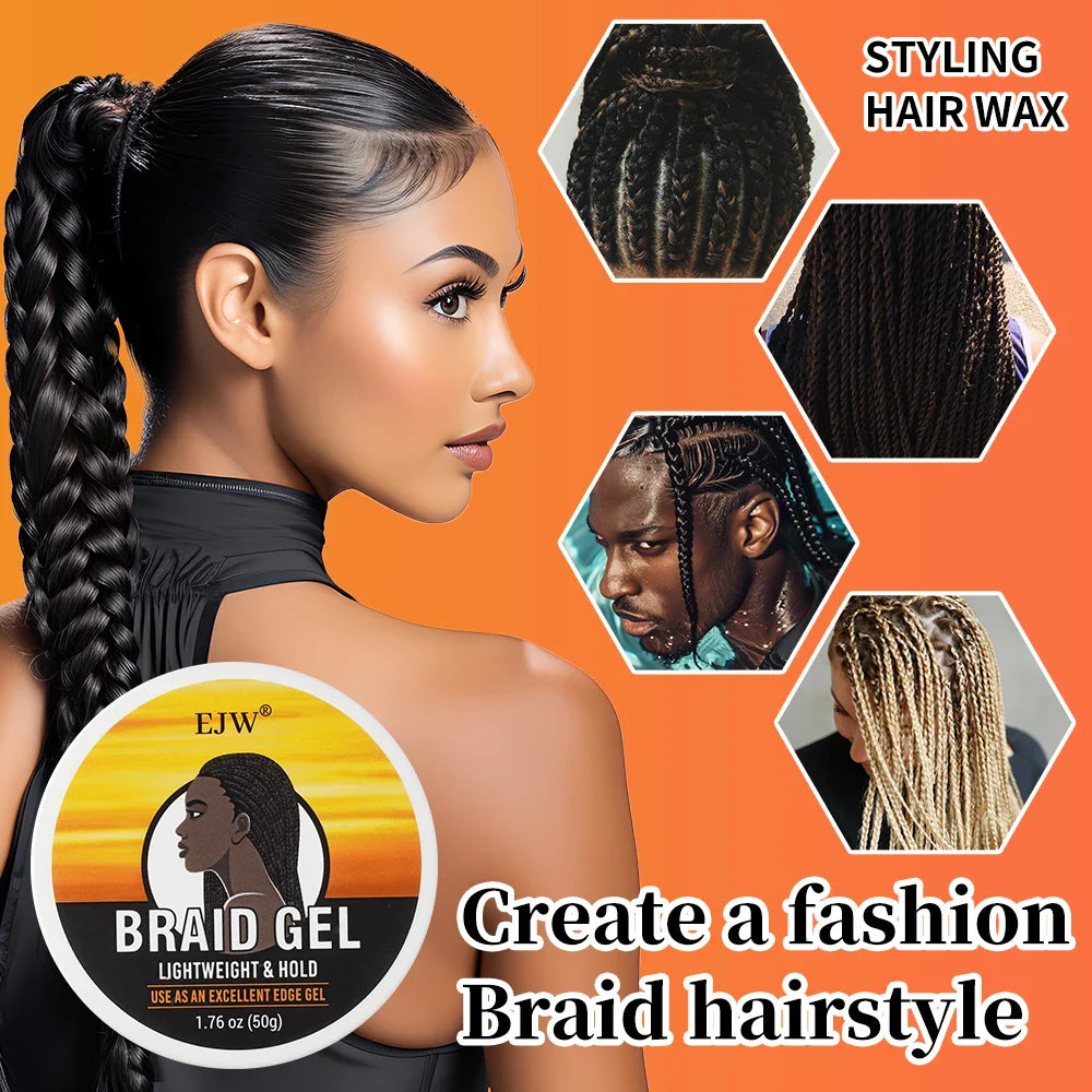EJW Hair Braid Gel & Styling Wax – Edge Control & Curl Define