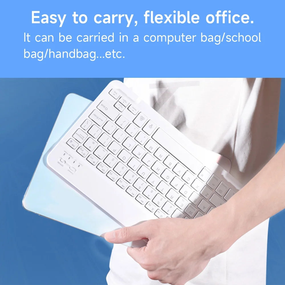 Wireless Keyboard Bluetooth-compatible Keyboard Rechargeable for iPad iPhone Tablet Laptop Compatible with Android/Windows/iOS Peaceful Pleasures Health and Wellness