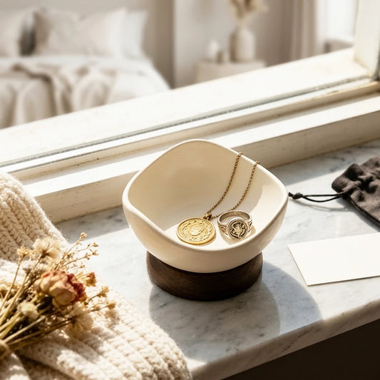 Retro Jewelry Organizer Tray – Ring Dish & Vanity Organizer for Earrings & Accessories Peaceful Pleasures Health and Wellness