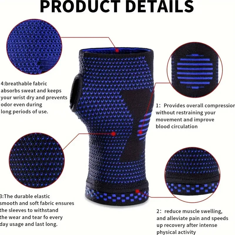 Wrist Compression Support Glove – Knit Sleeve, Unisex | RooRuns