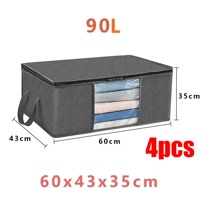 Foldable Storage Bags with Handles – Closet Organizer Set