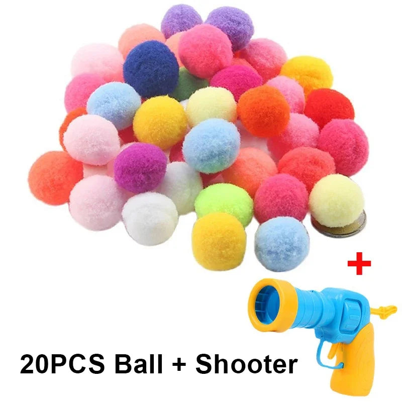 Interactive Cat Ball Launcher Toy – Plush Balls for Kittens